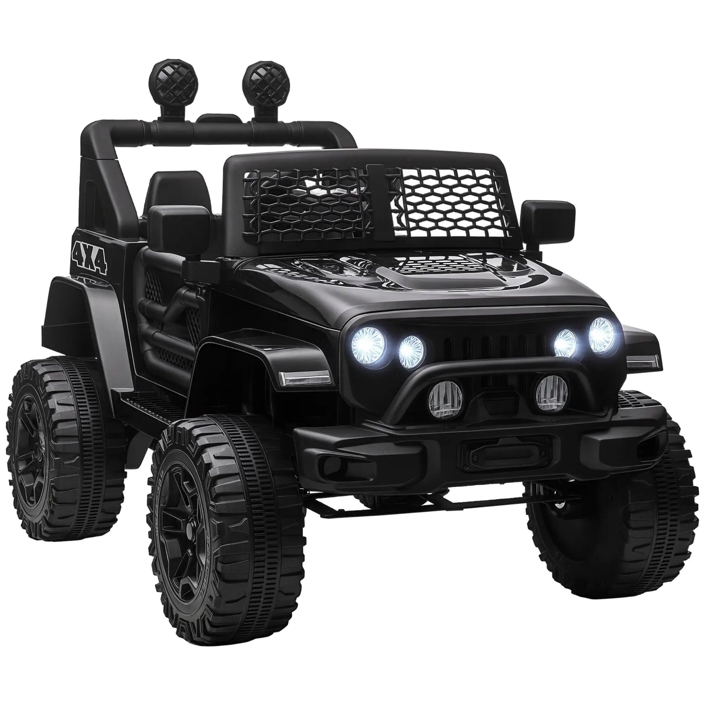 12V Kids Ride On Car, Off Road Truck Toy, Parent Remote, Black Electric Toy Cars Black at Gallery Canada