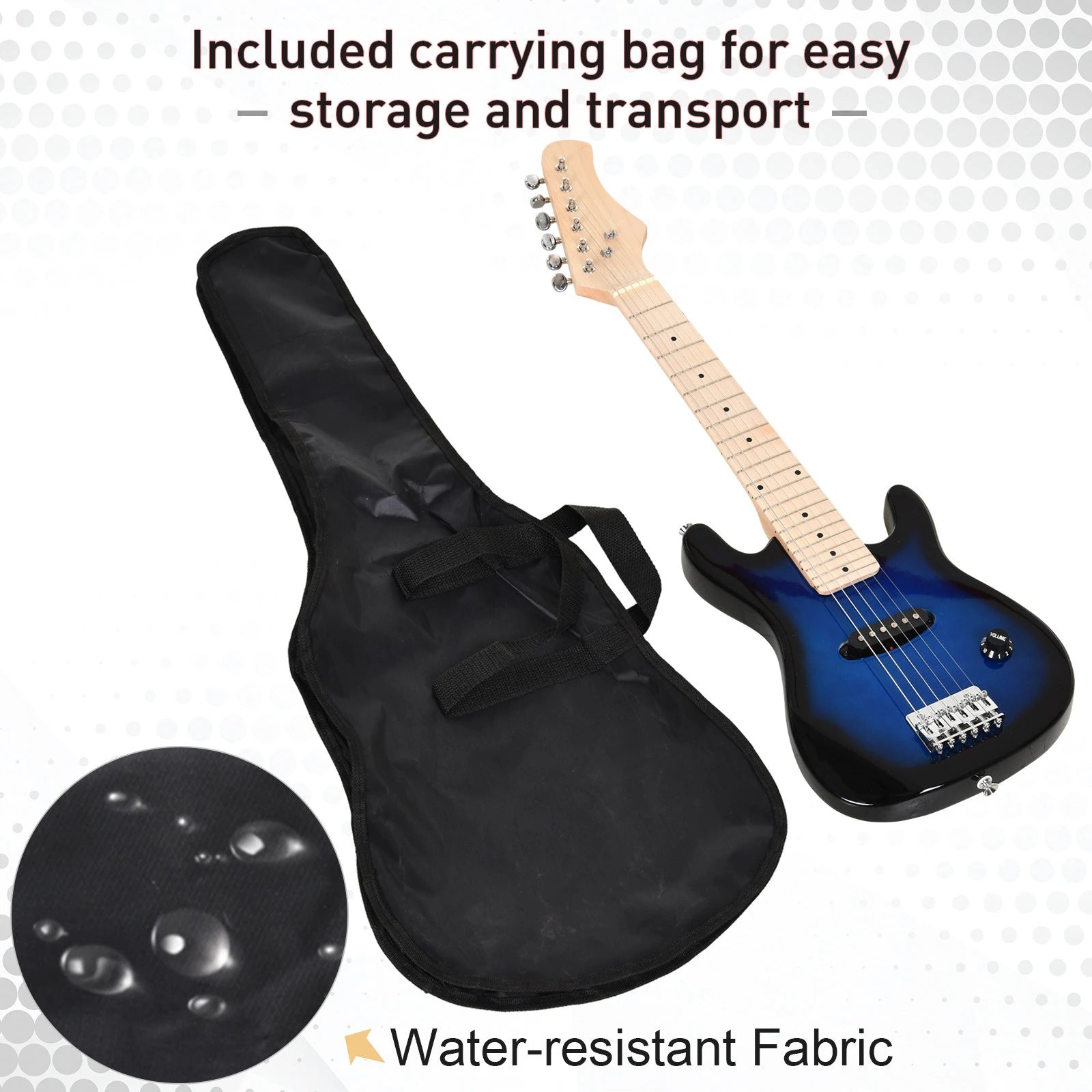 30 Inch Kids Electric Guitar, 3/4 Size, Starter Kit, Blue/Black Electronic Musical Pianos at Gallery Canada