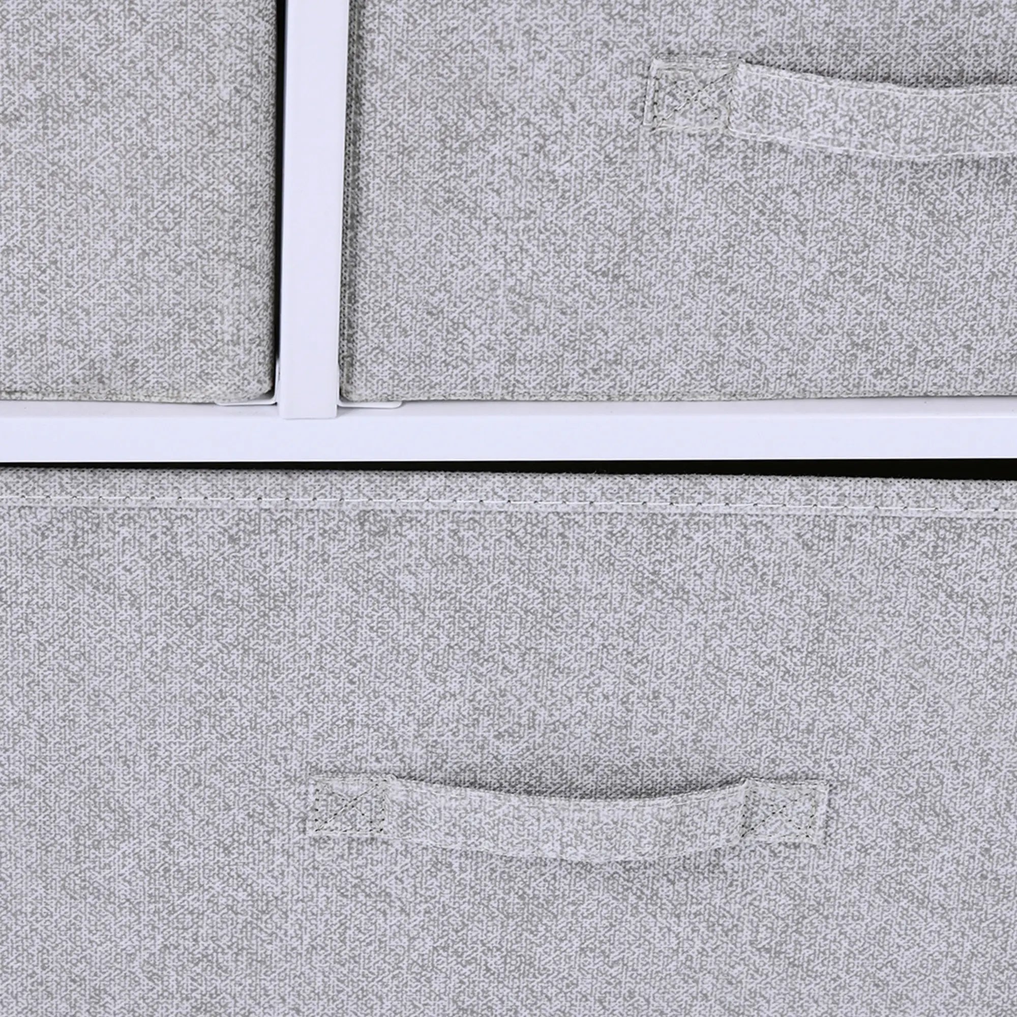 Linen Drawer Cabinet, 5 Removable Drawers, Metal Frame, Adjustable Feet, Grey Storage Cabinets at Gallery Canada