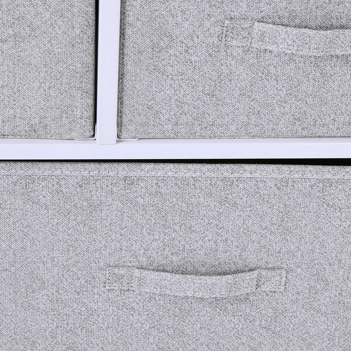 Linen Drawer Cabinet, 5 Removable Drawers, Metal Frame, Adjustable Feet, Grey Storage Cabinets at Gallery Canada
