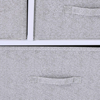 Linen Drawer Cabinet, 5 Removable Drawers, Metal Frame, Adjustable Feet, Grey Storage Cabinets at Gallery Canada