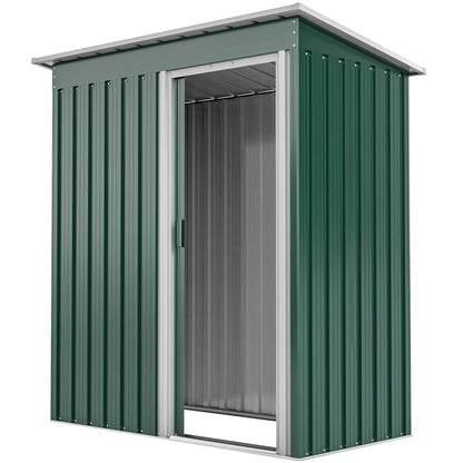 5 x 3 FT Outdoor Storage Shed, Steel Frame, Sliding Door, Green Sheds Green at Gallery Canada