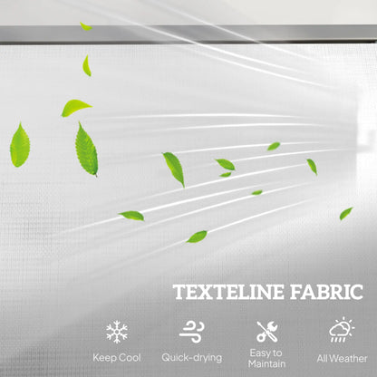 3-Seat Outdoor Glider Chair, Steel Frame, Sling Fabric, Cream Outdoor Gliders at Gallery Canada