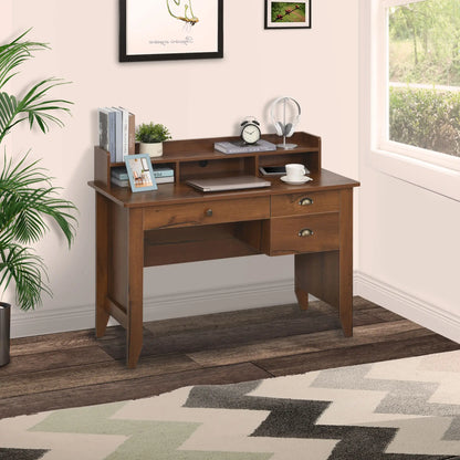 Computer Desk with Storage, Drawers, Shelf, Office Table, Brown Writing Desks at Gallery Canada