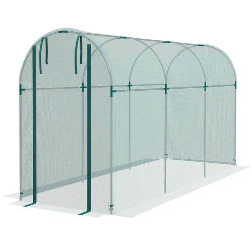 Galvanized Steel Crop Cage, Plant Protection Tent, 4' x 12', Green