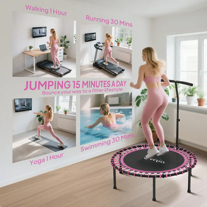 45" Mini Trampoline For Adults, Foldable Fitness Rebounder Trampolines at Gallery Canada