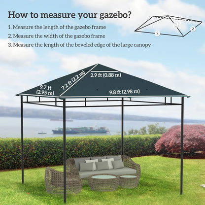 10' x 10' Square Gazebo Canopy, UV Protected, Sun Shade, Grey Gazebo Canopy Replacement at Gallery Canada