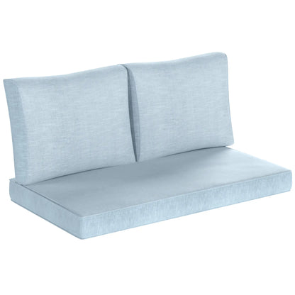 Outdoor Seat Cushions With Backrest, Loveseat Double Sofa, Light Blue Patio Chair Cushions at Gallery Canada
