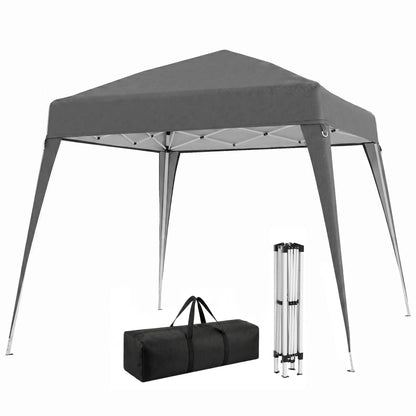 8' x 8' Pop Up Canopy, Outdoor Folding Tent, Portable with Bag, Grey Pop Up Canopies at Gallery Canada