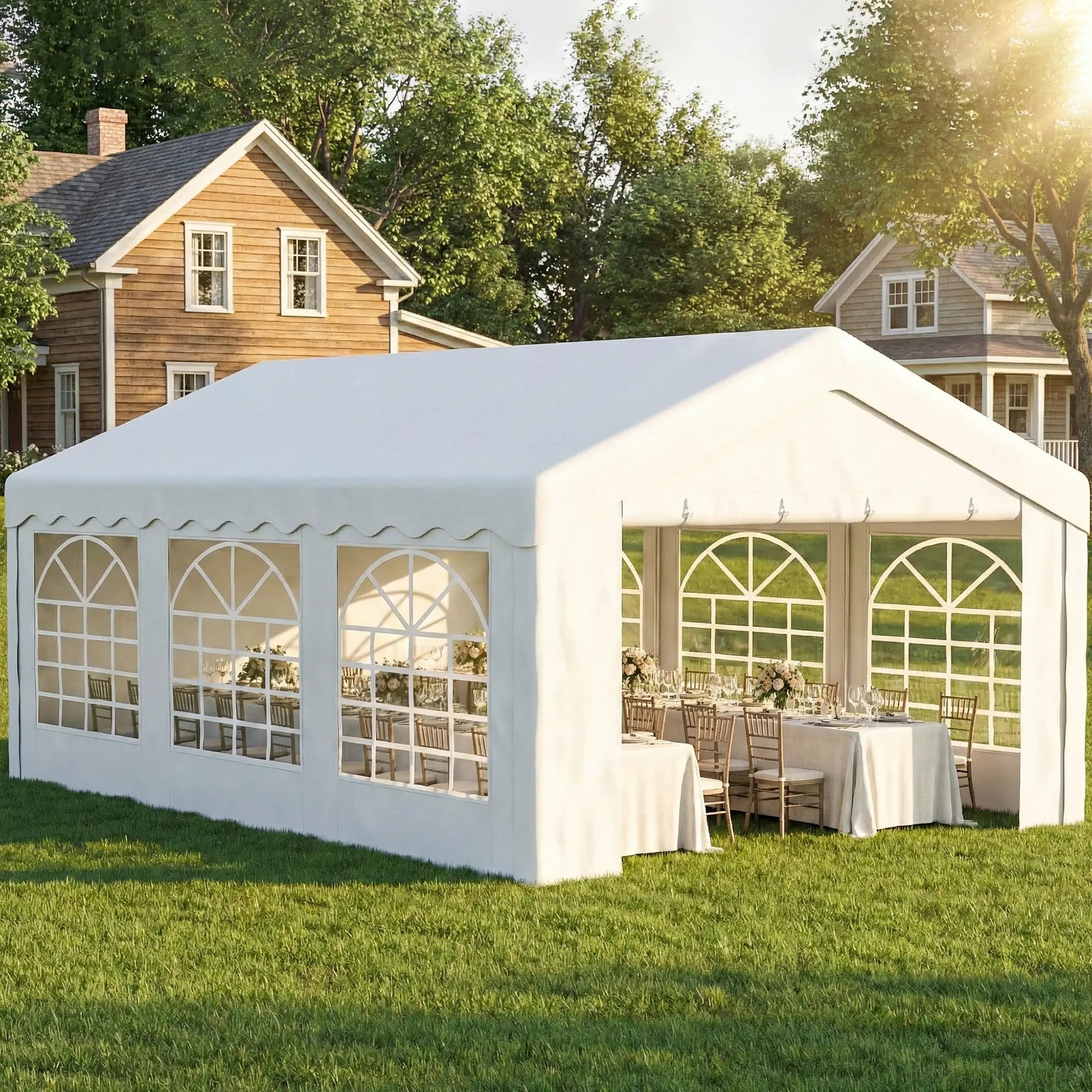20'x13' Heavy Duty Portable Event Tent, White Canopy Tents at Gallery Canada