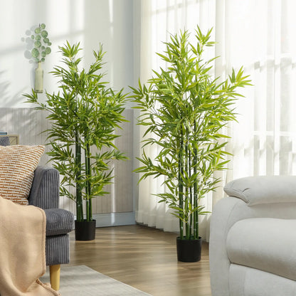5FT Artificial Bamboo Tree, Faux Decorative Plant, Set of 2 Artificial Trees at Gallery Canada
