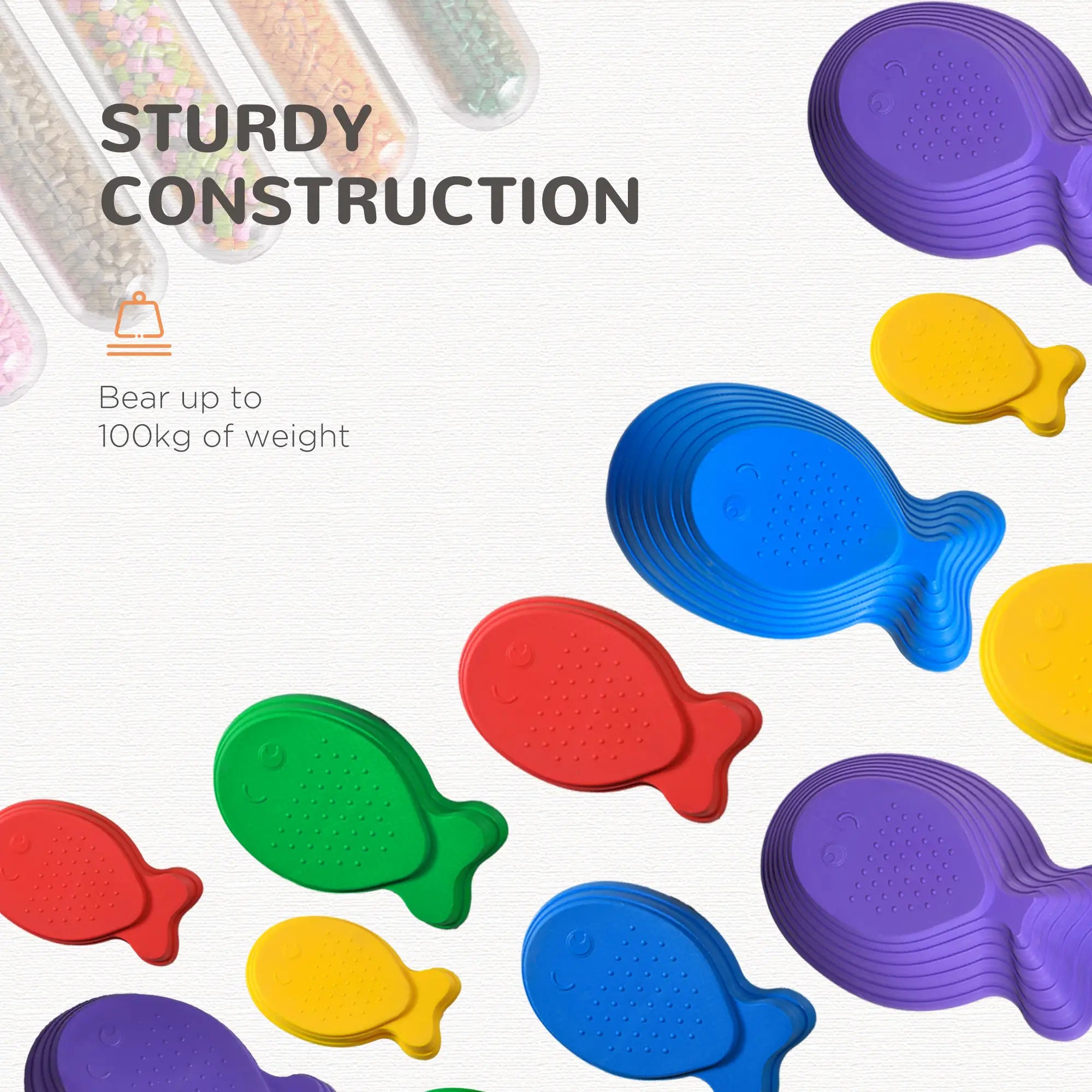 11pcs Balance Stepping Stones, Fish Style Non-Slip, Larger Size Stackable Blocks Gym Sets & Swings at Gallery Canada