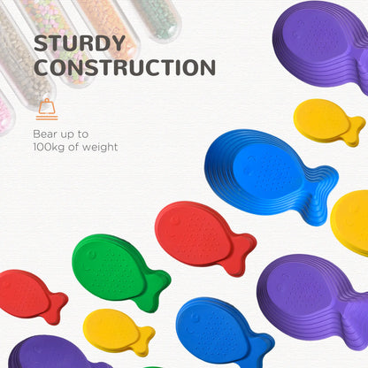 11pcs Balance Stepping Stones, Fish Style Non-Slip, Larger Size Stackable Blocks Gym Sets & Swings at Gallery Canada