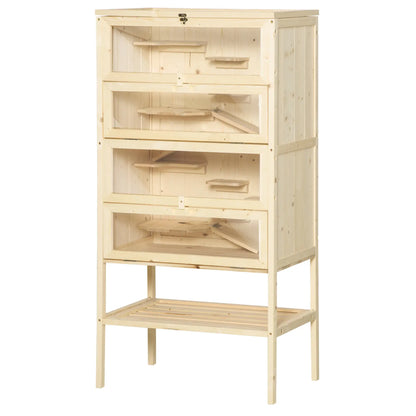 5 Tier Fir Wood Hamster Cage, Small Animals Play House, Exercise Center Hamster Cages at Gallery Canada
