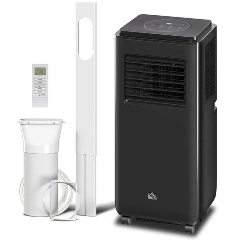 8,000 BTU Mobile Air Conditioner, 345 Sq. Ft., Dehumidifier Fan, Black