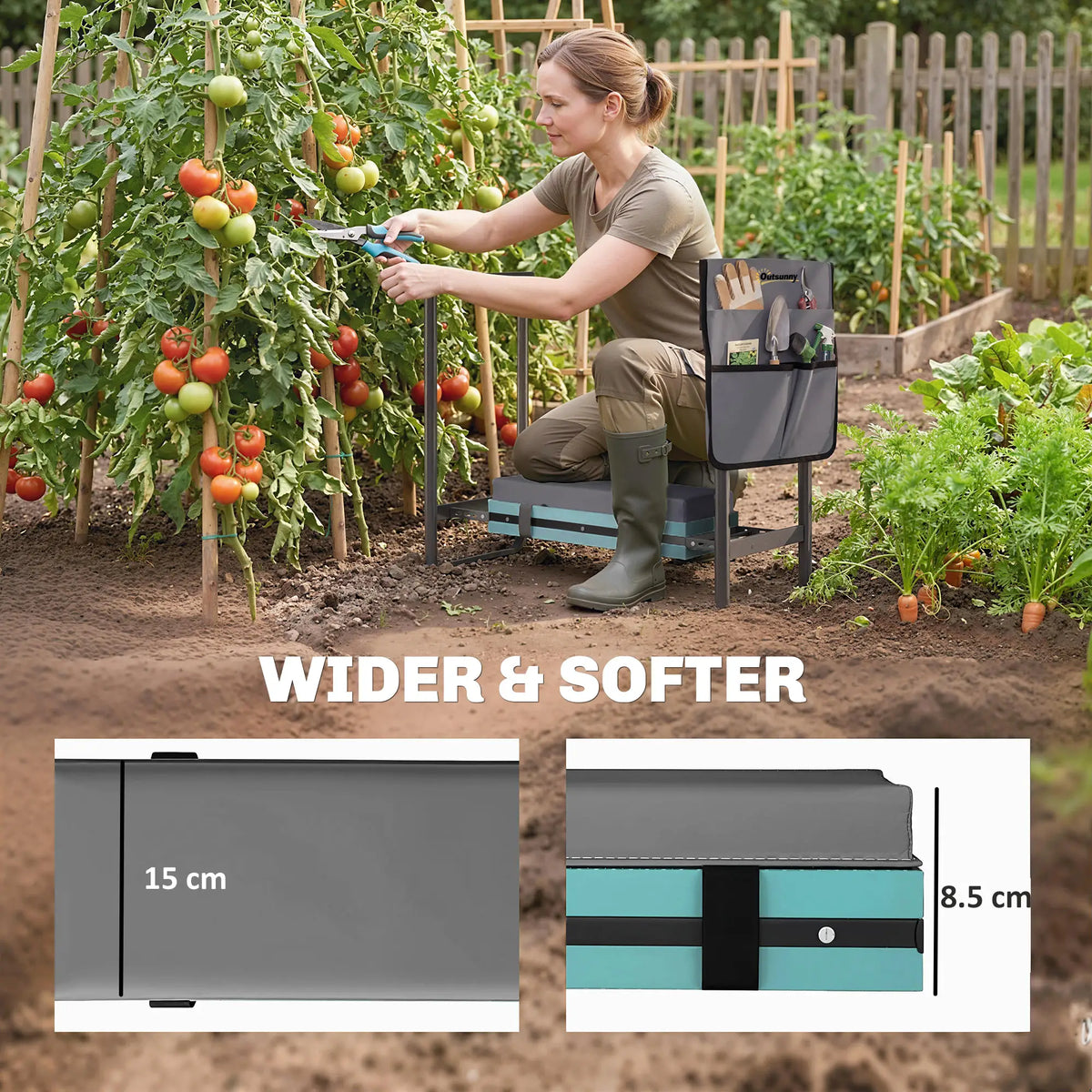 Heavy Duty Foldable Garden Kneeler Seat, Extendable Steel Legs Garden Accessories at Gallery Canada