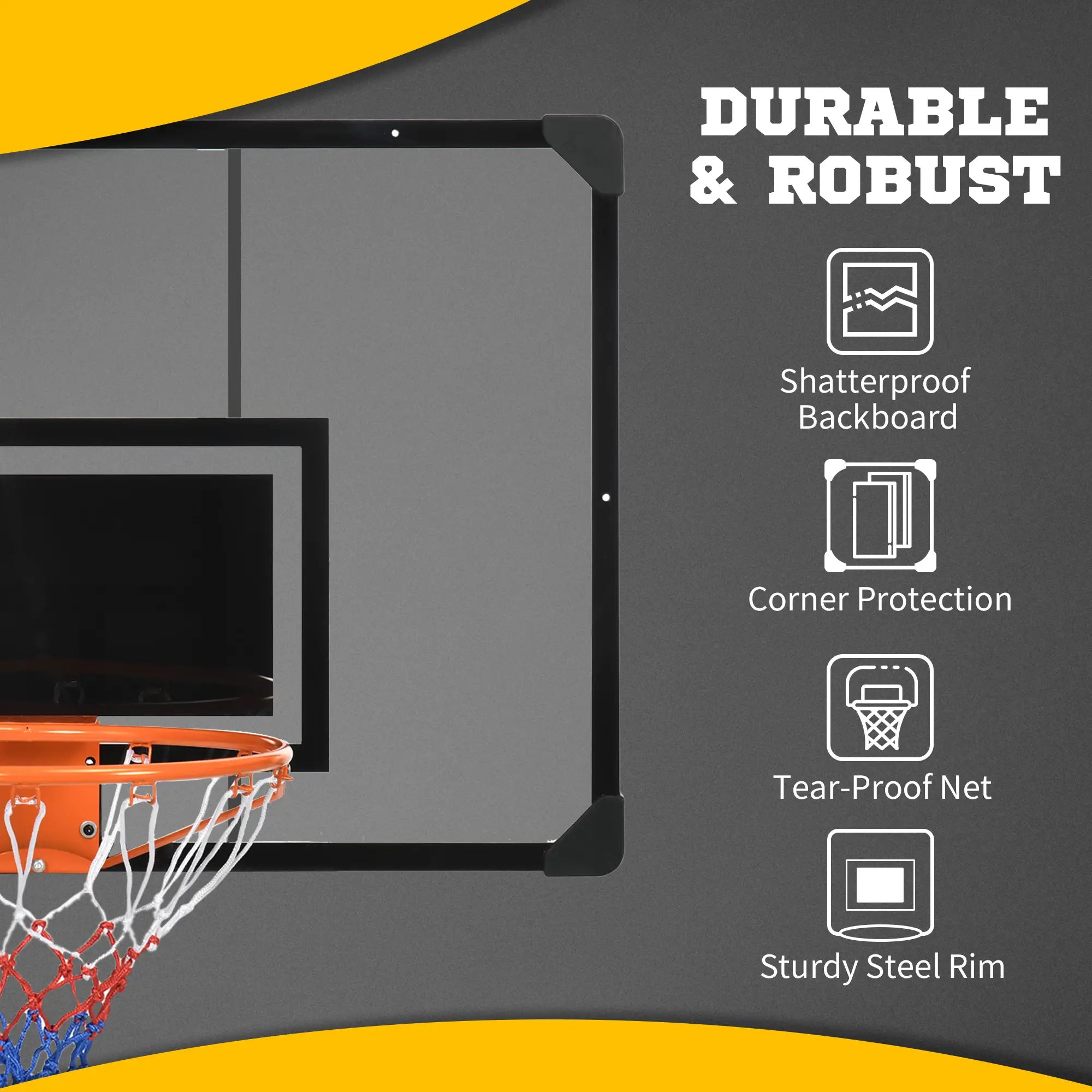 Wall Mounted Mini Basketball Hoop, 45