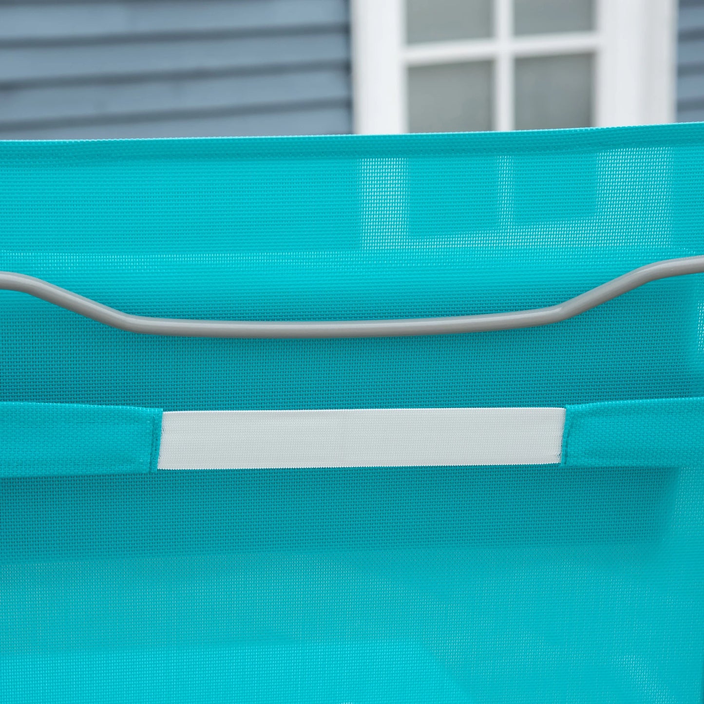 Outdoor Folding Chaise Lounge, Adjustable Backrest, Cushion, Headrest, Blue Lounger Chairs at Gallery Canada