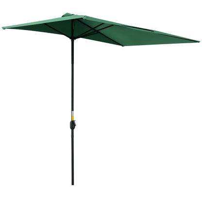 8ft Half Umbrella, Outdoor Balcony Parasol, Patio Sun Shade, Green Sun Umbrellas at Gallery Canada