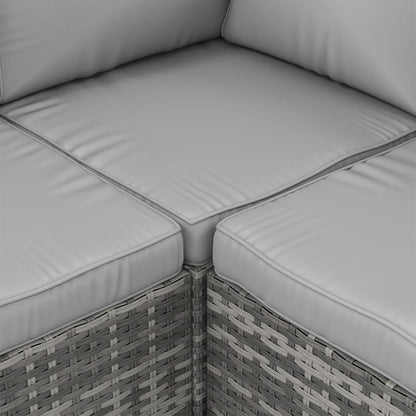 L-Shaped Wicker Patio Furniture Set, 7 Piece, Light Grey Patio Furniture Sets at Gallery Canada