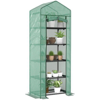 5 Tier Mini Greenhouse, Portable, Transparent, 27.25" x 19.25" x 76", Green Greenhouses at Gallery Canada