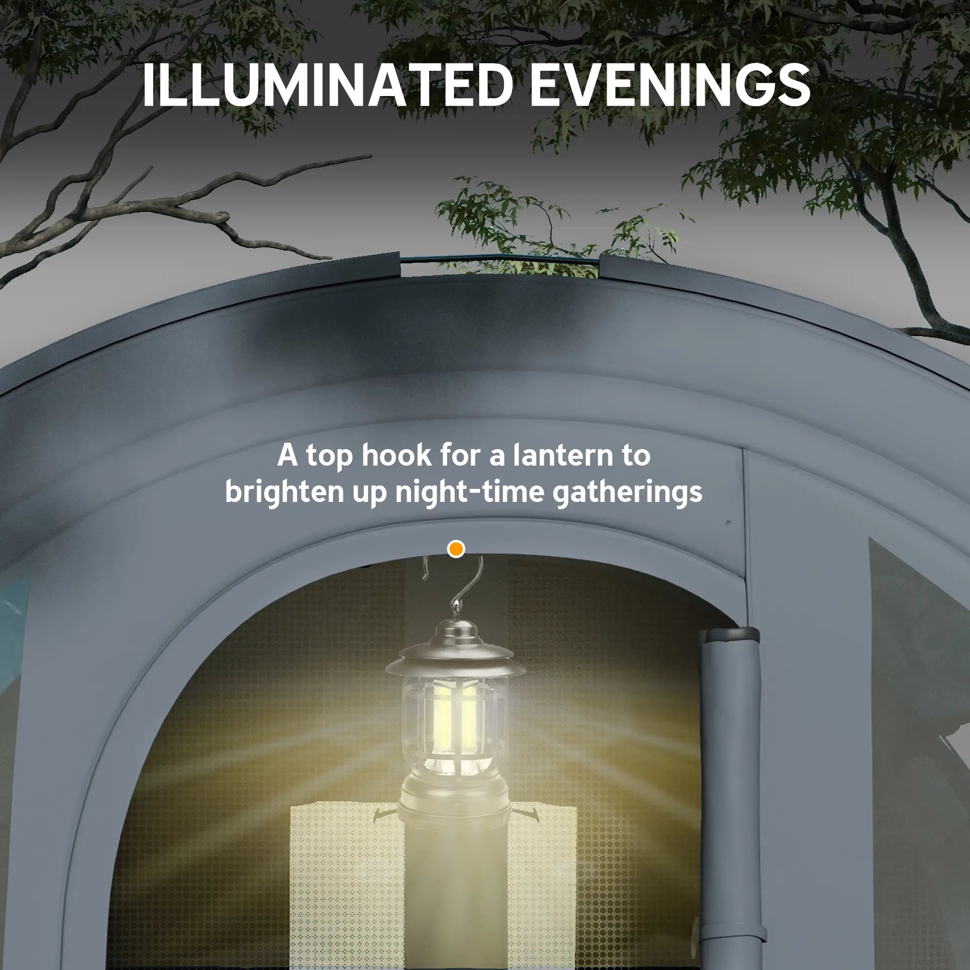 5-6 Person Camping Tent, Living Room Bedroom, 3000mm Waterproof, Grey Blue Camping Tents at Gallery Canada