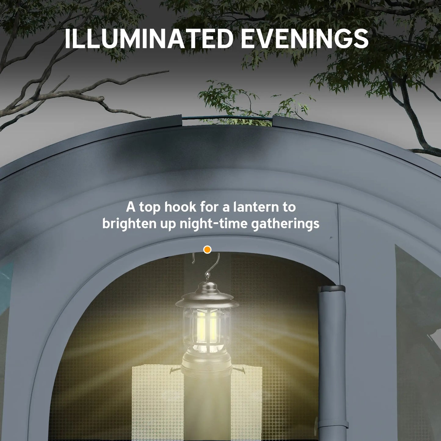 5-6 Person Camping Tent, Living Room Bedroom, 3000mm Waterproof, Grey Blue Camping Tents at Gallery Canada