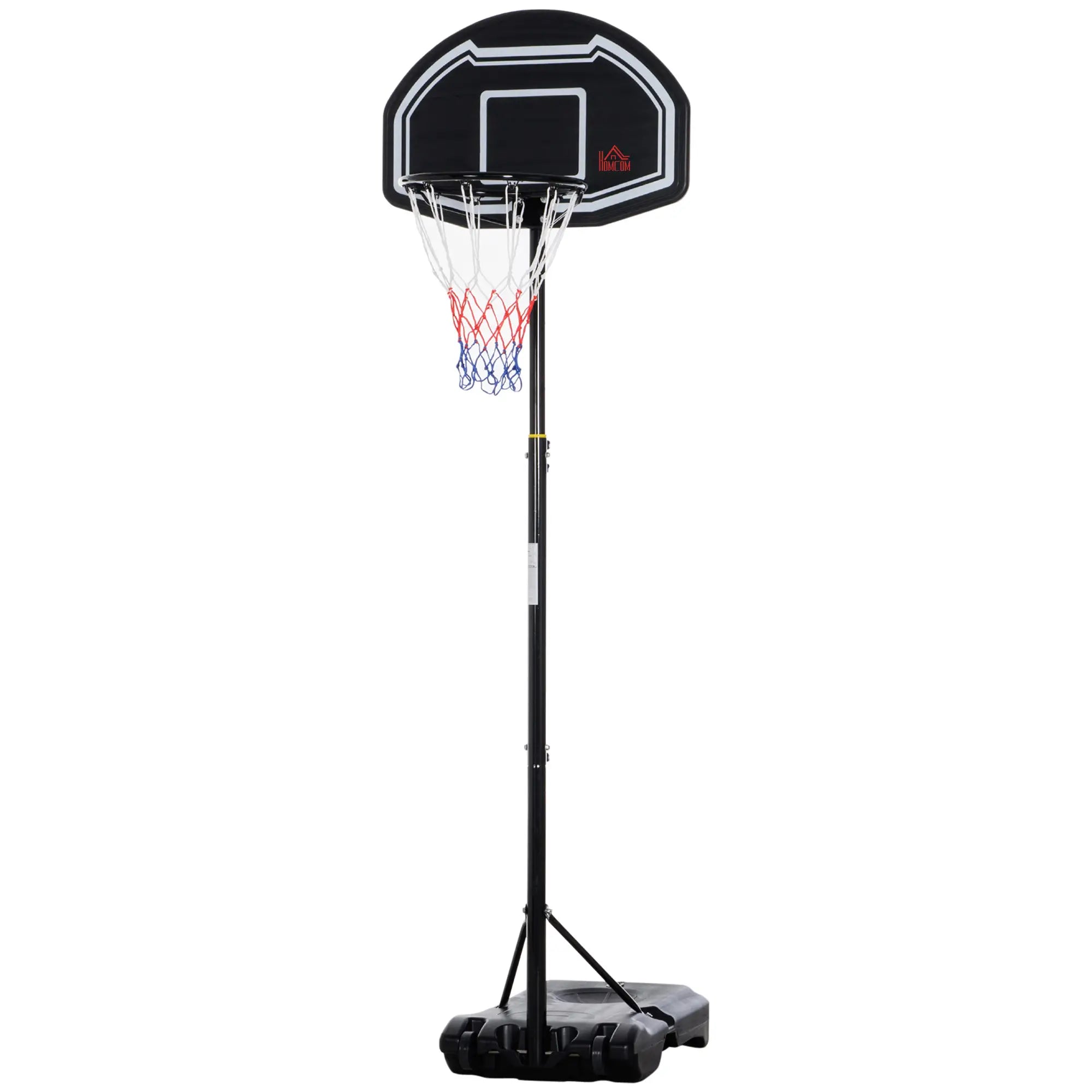 Basketball Hoop and Stand, 5.2-6.9ft Height Adjustable, Black Basketball Black at Gallery Canada