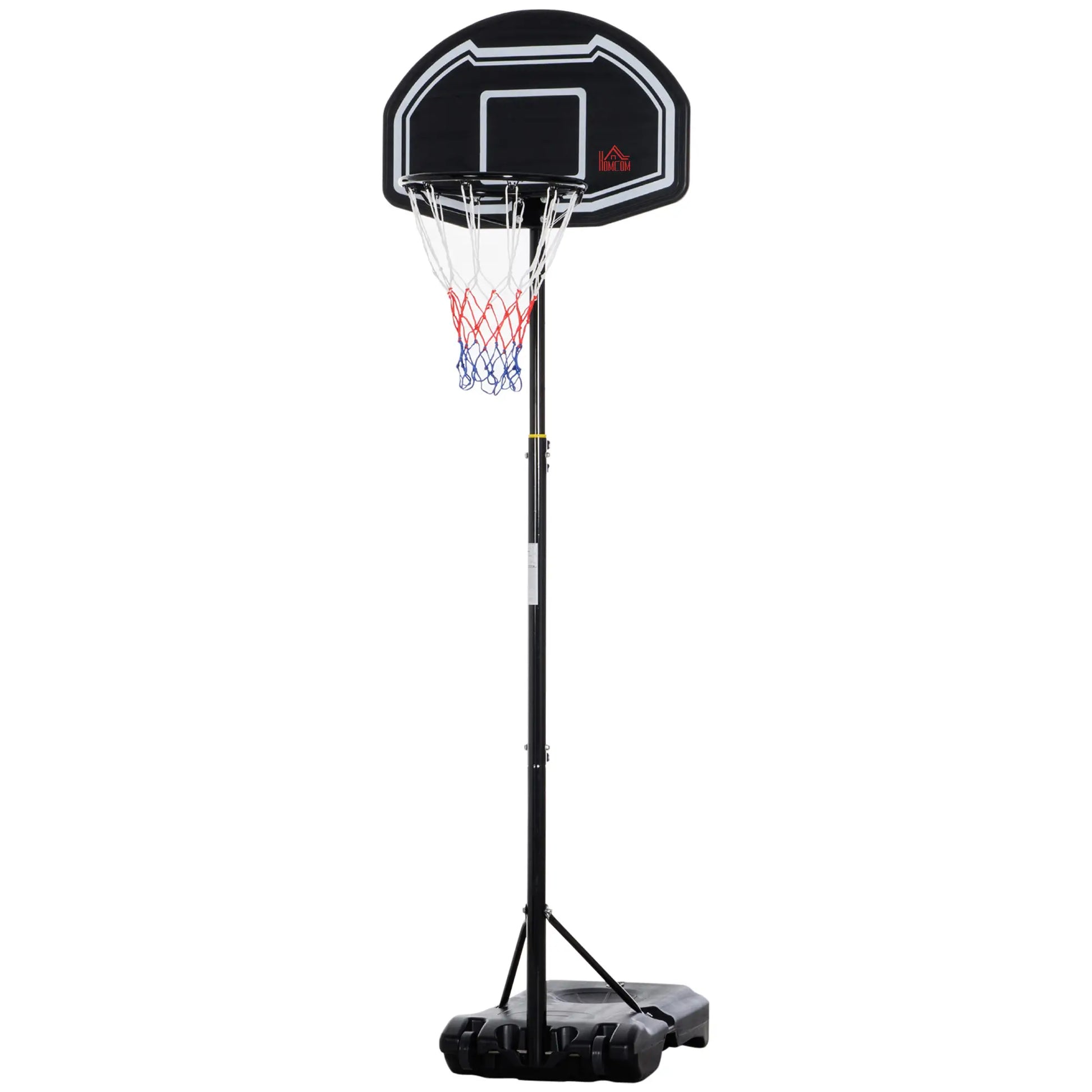 Basketball Hoop and Stand, 5.2-6.9ft Height Adjustable, Black Basketball Black at Gallery Canada