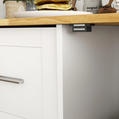 Kitchen Island with Storage, 3 Drawers, 2 Shelves, White Kitchen Islands & Kitchen Carts at Gallery Canada