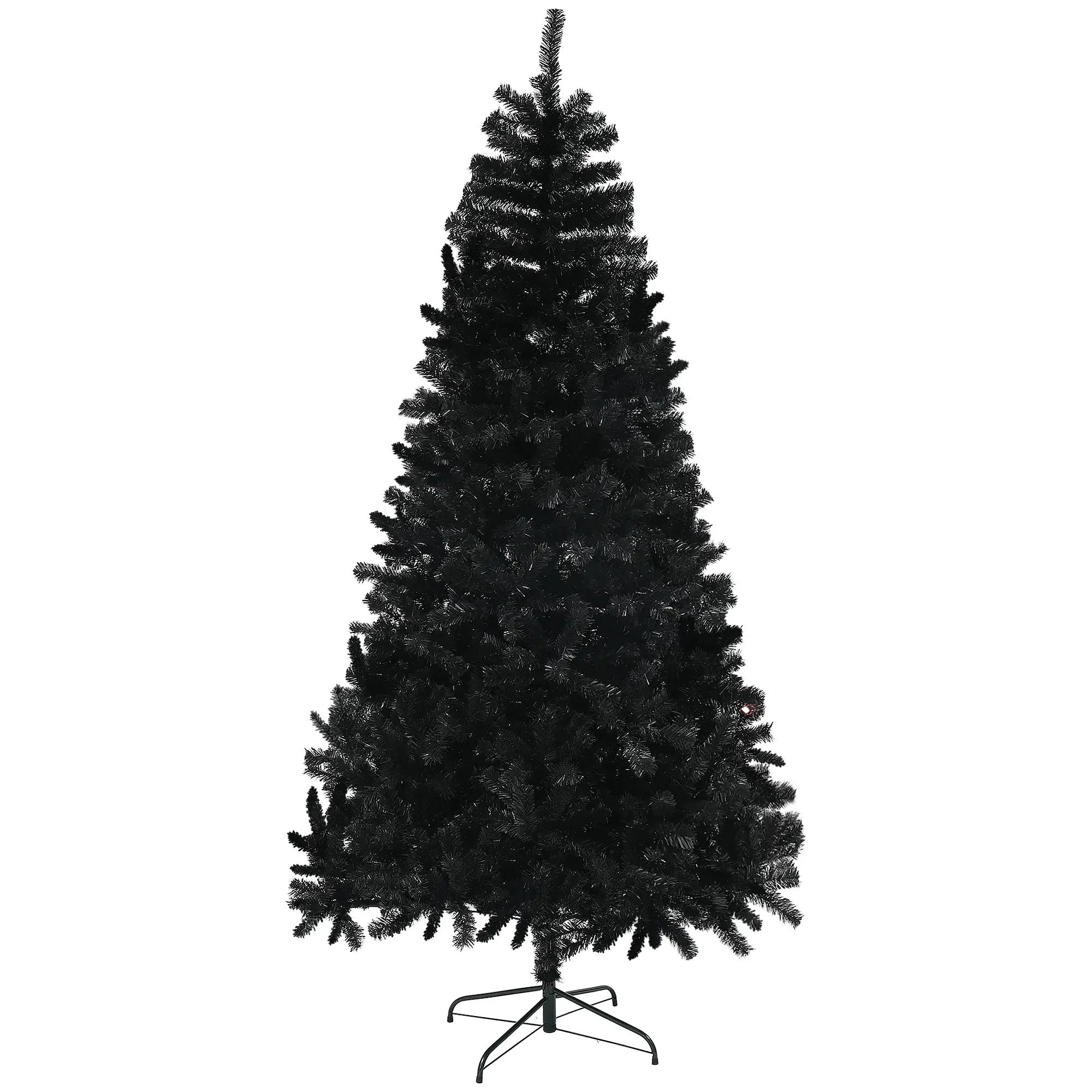 7.5ft Artificial Christmas Tree, Auto Open, Steel Base, Black Artificial Christmas Trees Black at Gallery Canada