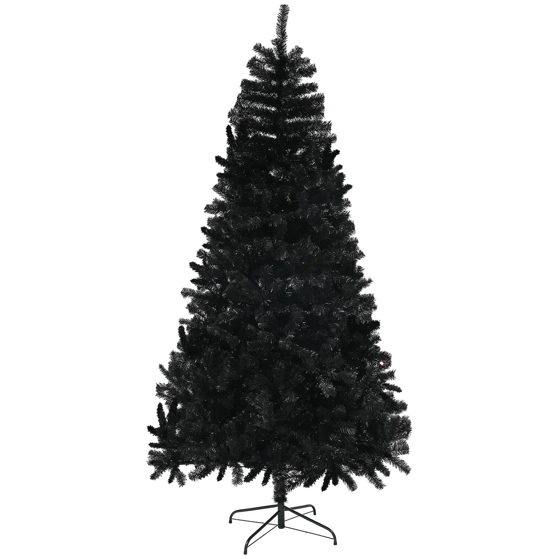7.5ft Artificial Christmas Tree, Auto Open, Steel Base, Black Artificial Christmas Trees Black at Gallery Canada