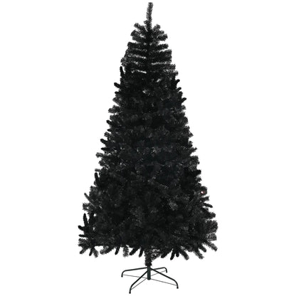 7.5ft Artificial Christmas Tree, Auto Open, Steel Base, Black Artificial Christmas Trees Black at Gallery Canada
