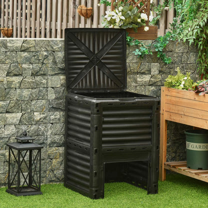 Large Outdoor Compost Bin, 80 Gallon, Easy Assembly, Black Outdoor Compost Bin at Gallery Canada