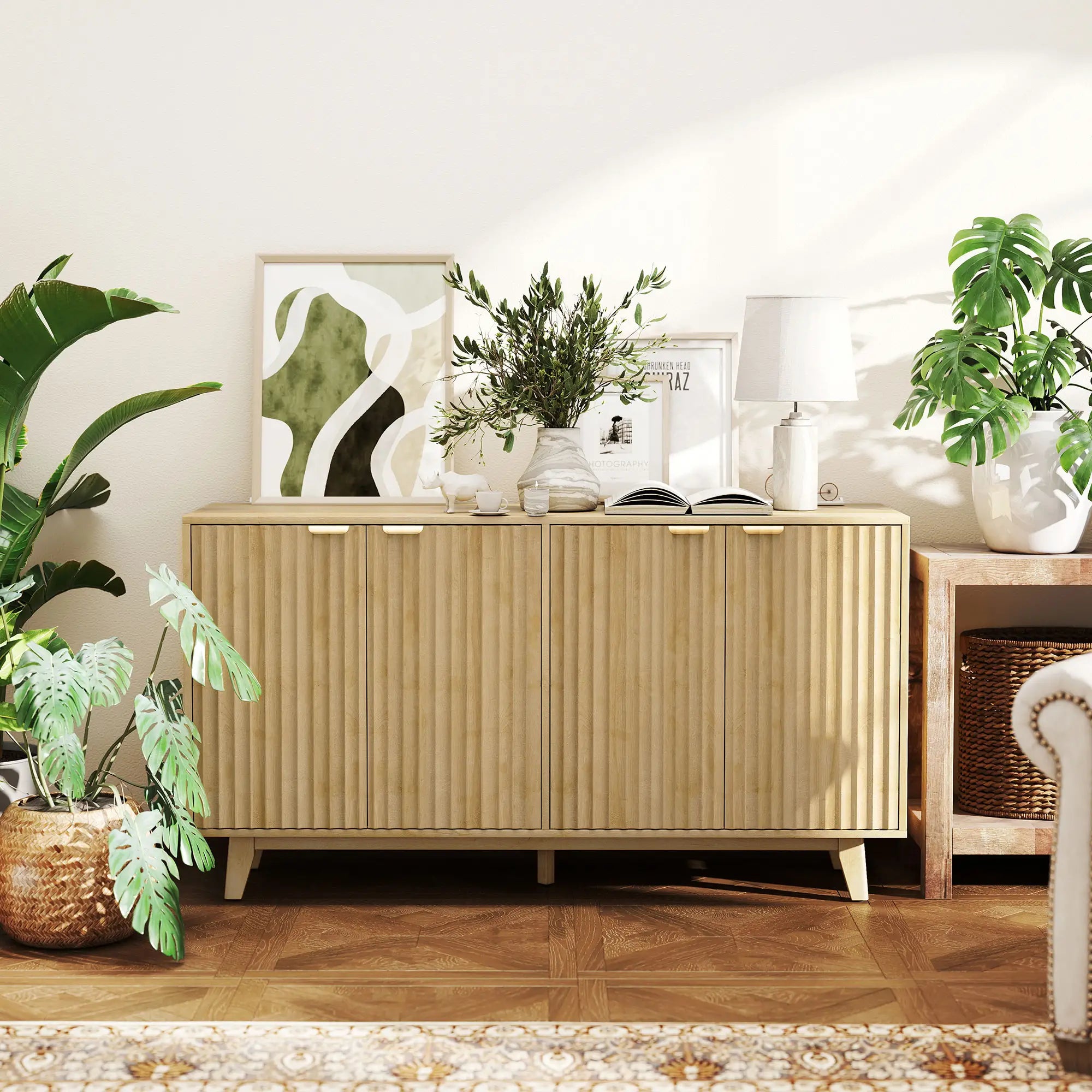 Fluted Sideboard Buffet, 55