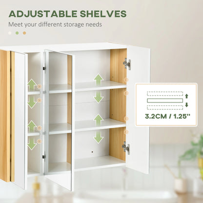 Wall Mounted Medicine Cabinet, Mirror, 3 Doors, Adjustable Shelves, White Mirror Medicine Cabinets at Gallery Canada