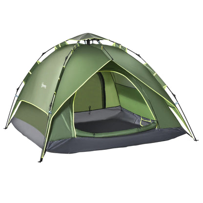 3 Person Camping Tent, 1000mm Waterproof, Dark Green Camping Tents at Gallery Canada