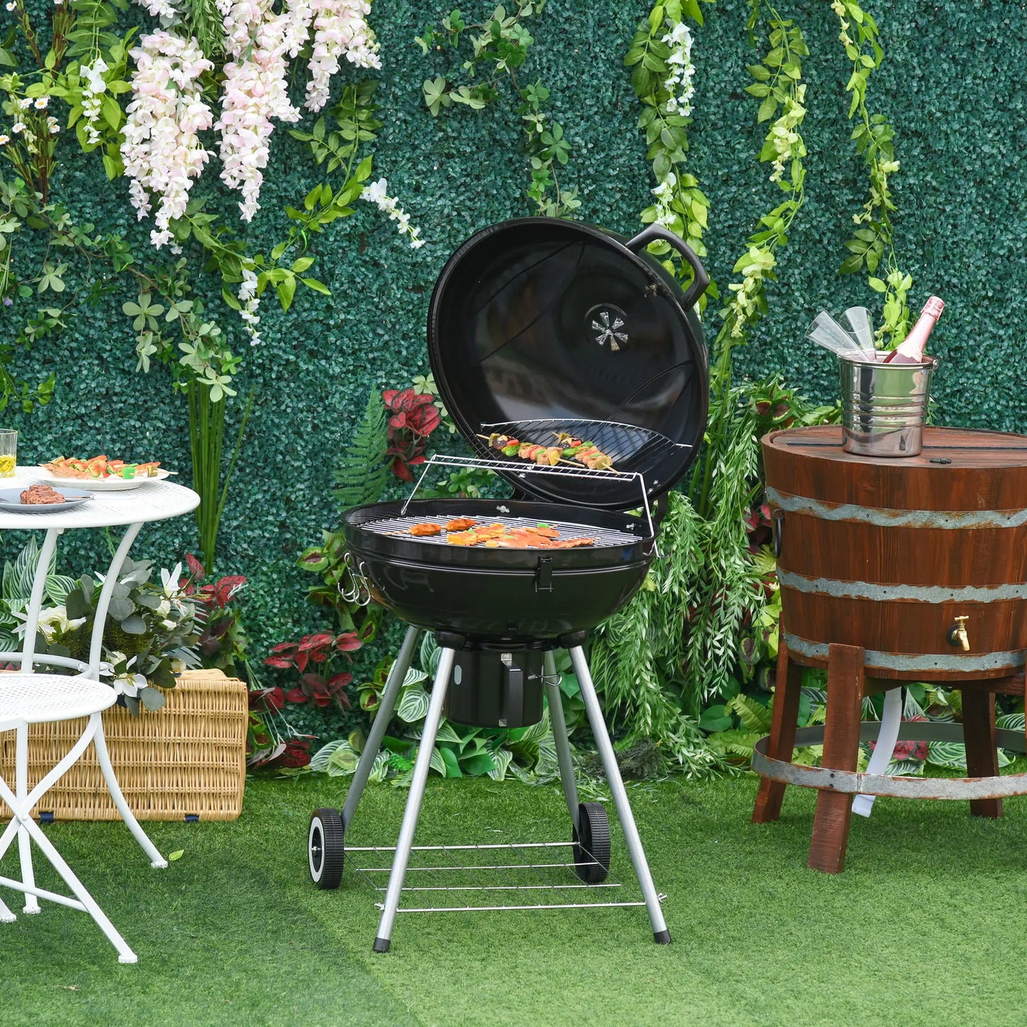 Portable Kettle Charcoal Grill, Outdoor BBQ Barbecue Charcoal BBQ Grils at Gallery Canada