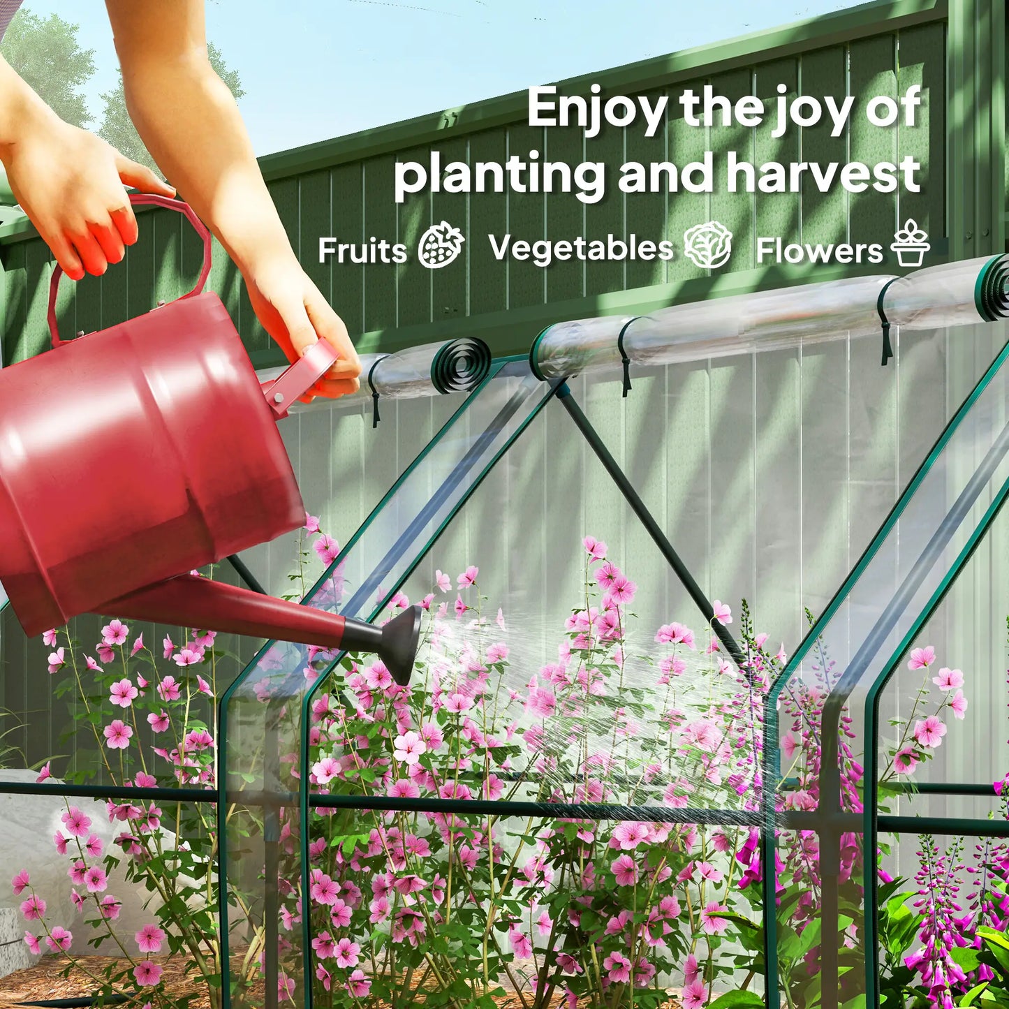 Portable Mini Greenhouse, Growing Tent, w/ Zippered Doors, Clear Greenhouses at Gallery Canada