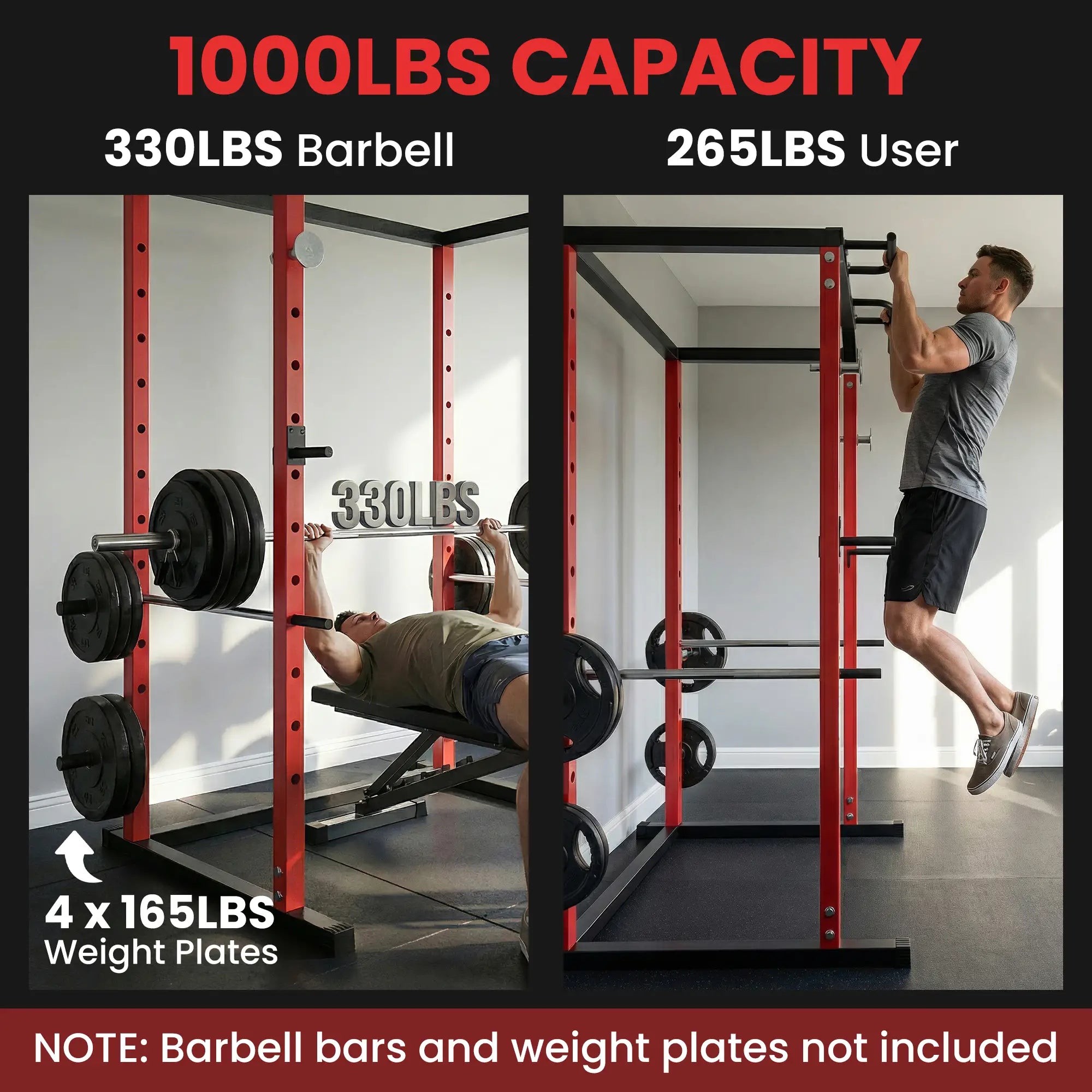 Power Cage, 1000 lbs Capacity, Adjustable Height Squat Rack Power Towers at Gallery Canada