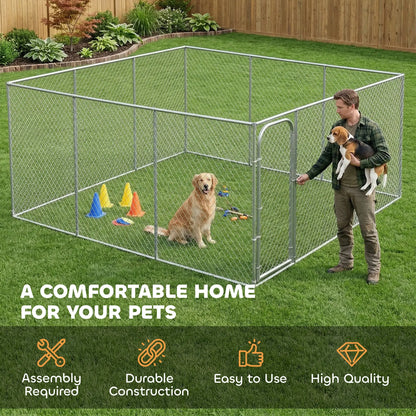 Dog Playpen, Walk-In Kennel, Galvanized Steel Frame, DIY Door Dog Kennels at Gallery Canada