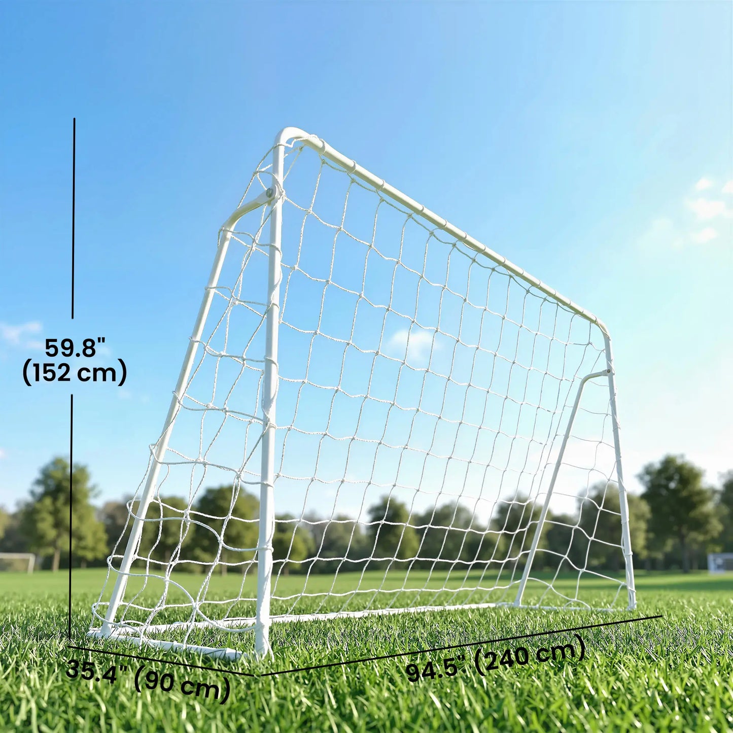 8 X 5Ft Soccer Goal, Portable Practice Net With Nylon Mesh & Steel Frame, Black Soccer at Gallery Canada