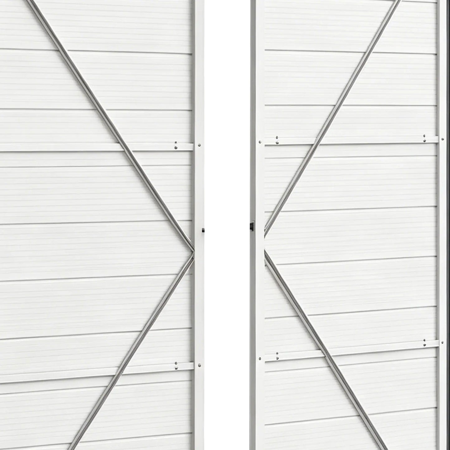 Small Garden Shed, Latch Door, Vents, Sloped Roof, 8x6, Light Grey Sheds at Gallery Canada