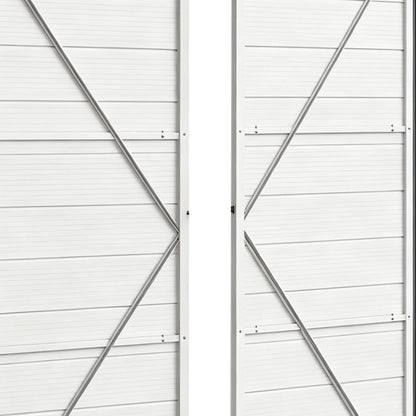 Small Garden Shed, Latch Door, Vents, Sloped Roof, 8x6, Light Grey Sheds at Gallery Canada