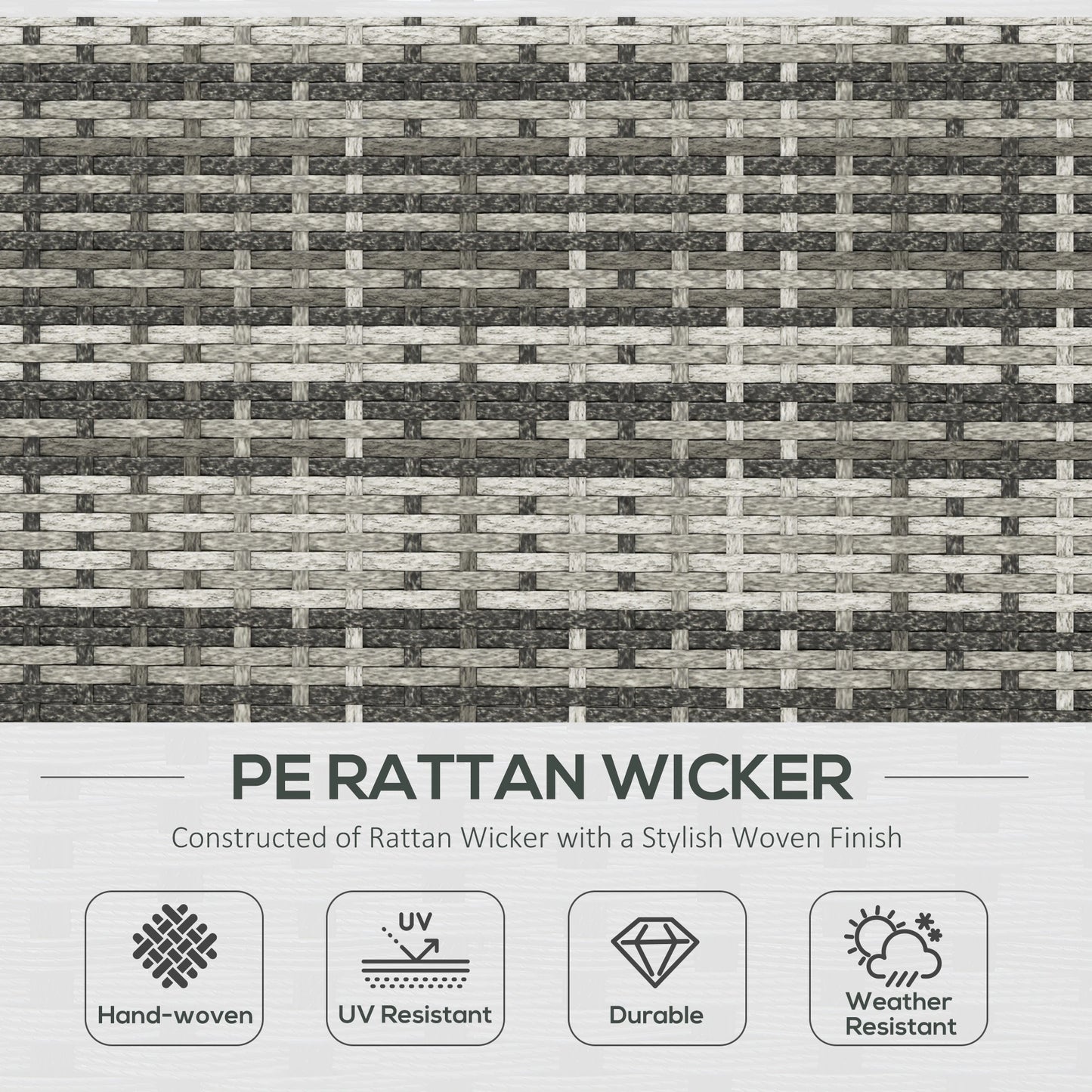 7pc Wicker Sectional Set, Tea Table, Rattan Sofa, Outdoor Furniture, Blue Patio Furniture Sets at Gallery Canada