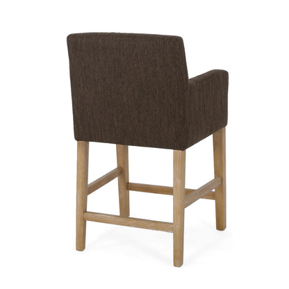 Counter Stool, Rubberwood Frame, Contemporary, 24" L x 23" W x 39.5" H, Brown Bar Stools at Gallery Canada