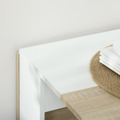 Drop Leaf Dining Table, Folding Wood Table, Multi-Use Side Table, White/Oak, White, Oak Bar Tables & Dining Tables at Gallery Canada