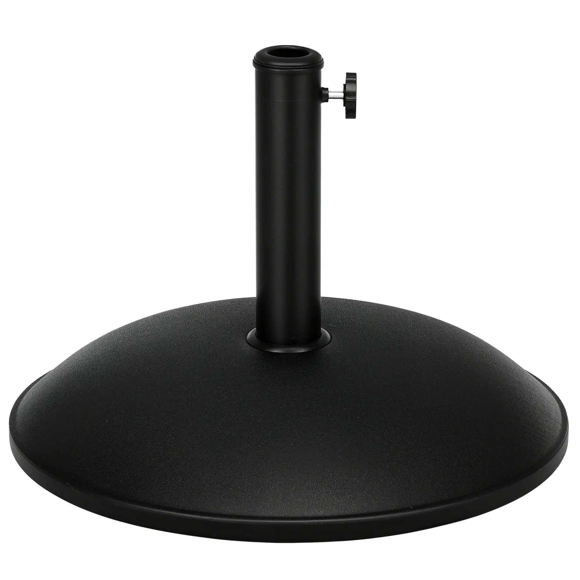 44 lbs Cement Umbrella Base, 19" Heavy Duty Round Stand, Black Umbrella Bases Black at Gallery Canada