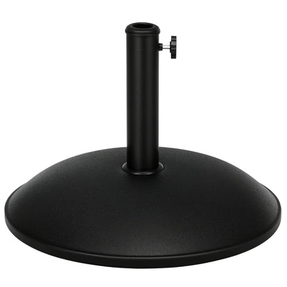 44 lbs Cement Umbrella Base, 19" Heavy Duty Round Stand, Black Umbrella Bases Black at Gallery Canada