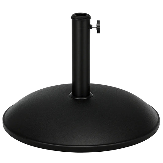 44 lbs Cement Umbrella Base, 19" Heavy Duty Round Stand, Black Umbrella Bases Black at Gallery Canada